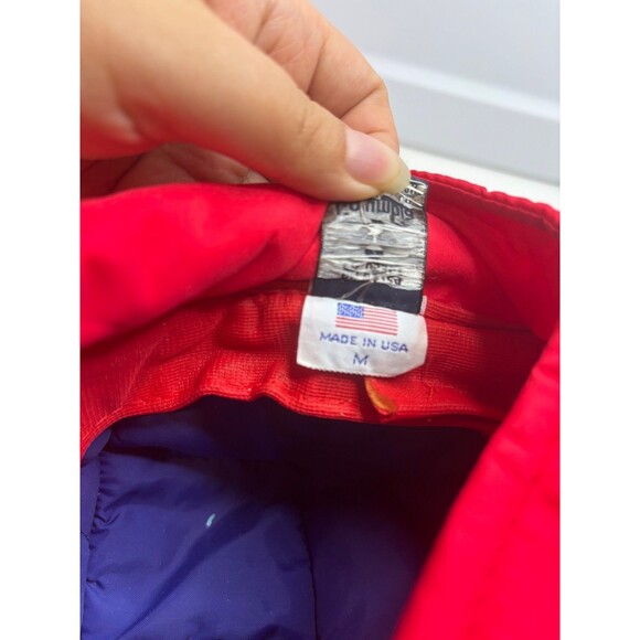 Vintage Columbia Winter Hat Cap Size M Red Lined Ear Flaps Snow Ski Made USA - Picture 9 of 10